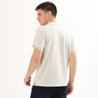 Men's Light Grey Polo Neck Casual T-Shirt, मिश्रित हल्का ग्रे, small image number null