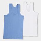 Boys' 100% Cotton Vest (Pack of 2), Light Blue, small image number null