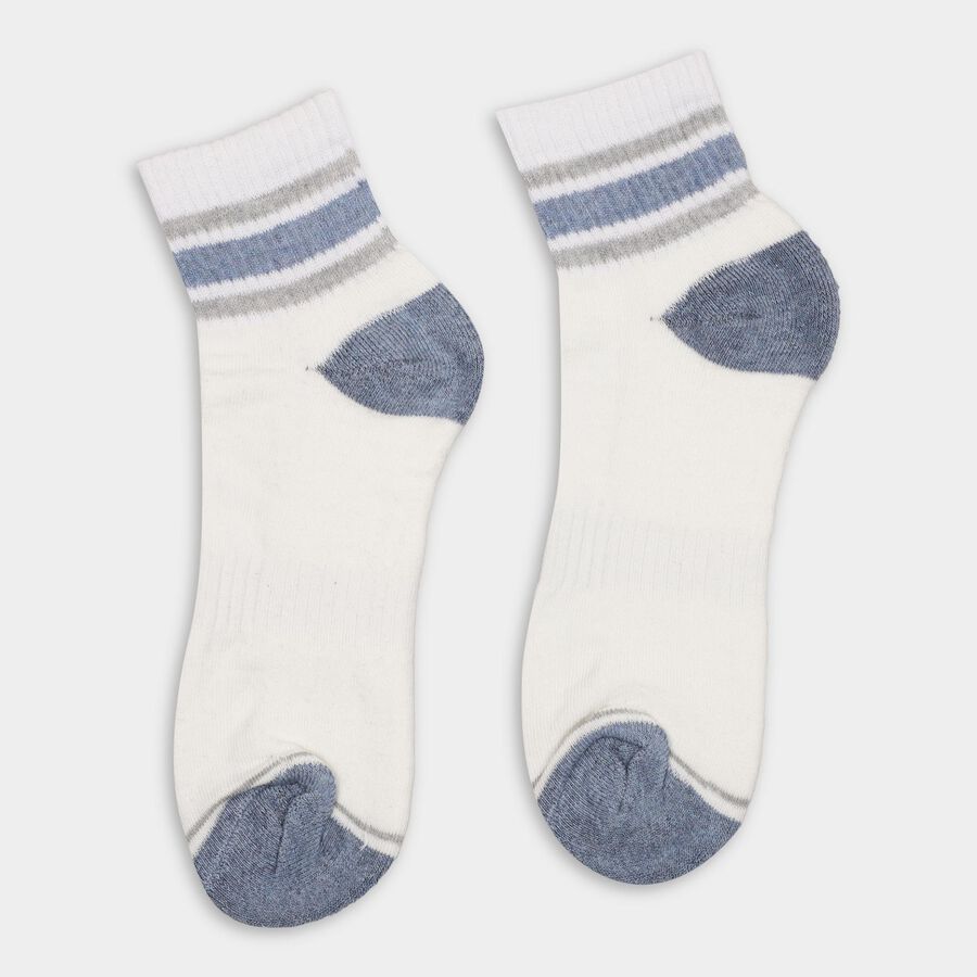 Men's Socks (Pack of 3), काला, large