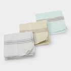 Men's Olive Green Striped Pack of 3 Handkerchief, ओलिव, small