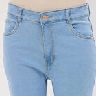Women's Midnight Navy Blue Skinny Fit High-Rise Jeans, हल्का नीला, small