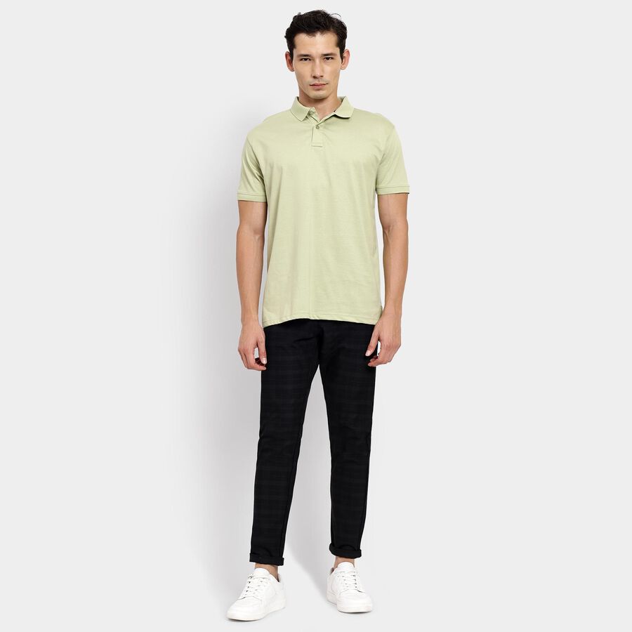Men's 100% Cotton Collared Half Sleeves T-Shirt, हल्का हरा, large image number null