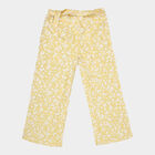 Girls Printed Trousers, Yellow, small image number null