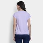 Ladies' Round Neck T-Shirt , बैंगनी, small image number null