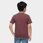 Boys' Soft Rose Pink Crew Neck Graphic Printed Half Sleeves T-Shirt, गुलाबी, small