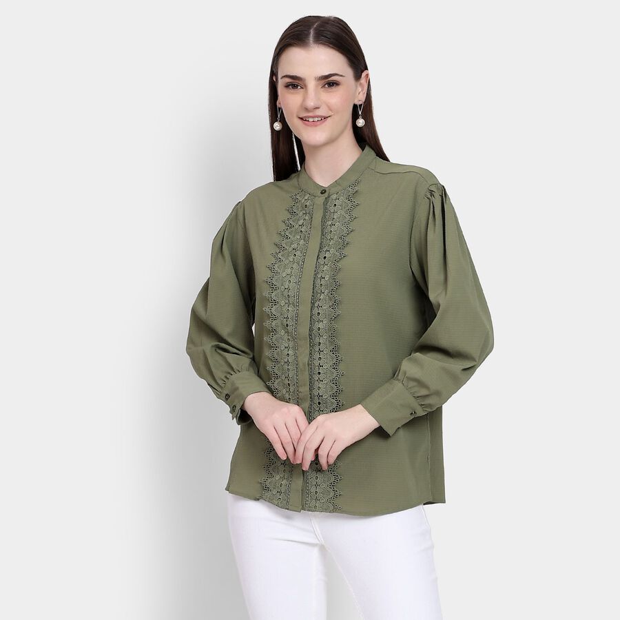 Ladies' Shirt, Dark Green, large image number null