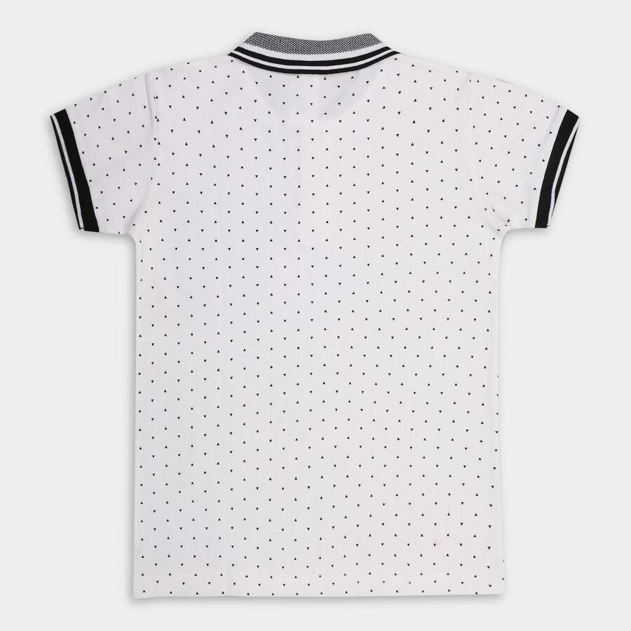 Boys' 100% Cotton Half Sleeves T-Shirt , सफ़ेद, large image number null