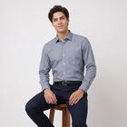 Men's Blue Regular Collar Regular Fit Formal Shirt, Mid Blue, small
