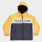 Boys' Navy and Yellow Hooded Casual Jacket, नेवी ब्लू, small image number null