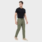 Men's Olive Green Regular Fit Cargo Jogger, गहरा हरा, small