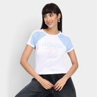 Ladies' 100% Cotton Crop  Top, Light Blue, small image number null