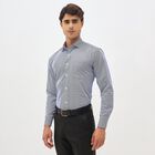 Men's Midnight Blue Classic Formal Shirt, मध्यम नीला, small image number null