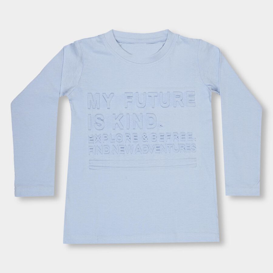Boys' 100% Cotton T-Shirt, Light Blue, large image number null