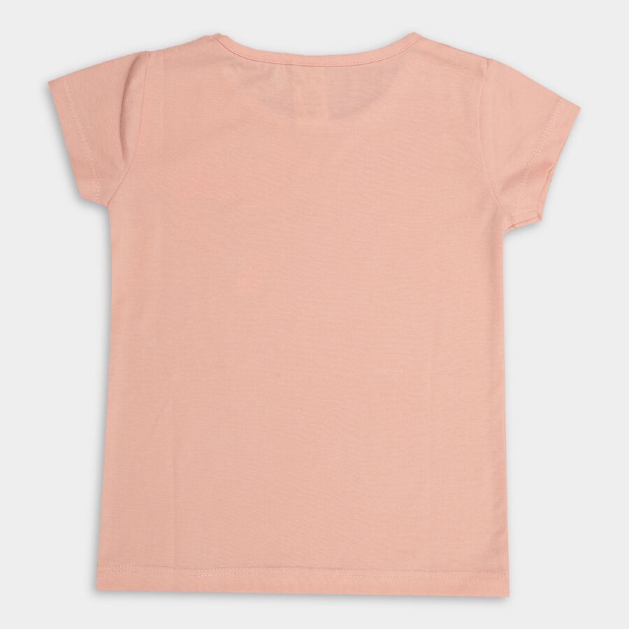 Girls' T-Shirt, हल्का गुलाबी, large image number null
