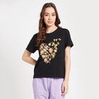 Round Neck T-Shirt, Black, small image number null