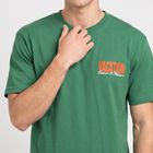 Men's Green Round Neck Graphic Print T-Shirt, हल्का हरा, small