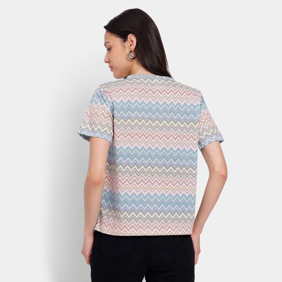 Ladies' Round Neck T-Shirt, हल्का हरा, large image number null
