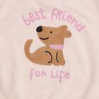 Girls Light Pink Crew Neck Ruffle Sleeve Graphic Sweatshirt, Light Pink, small image number null