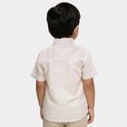 Boys Rich Eggshell White Cotton Half Sleeve Classic Casual Shirt, White, small image number null