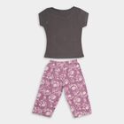 Girls' 100% Cotton Capri Set , हल्का ग्रे, small image number null