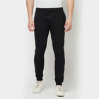 Solid Jogger Casual Trousers, Black, small image number null
