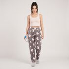 Women's Grey Straight Fit Heart Lounge Pyjama, Light Grey, small