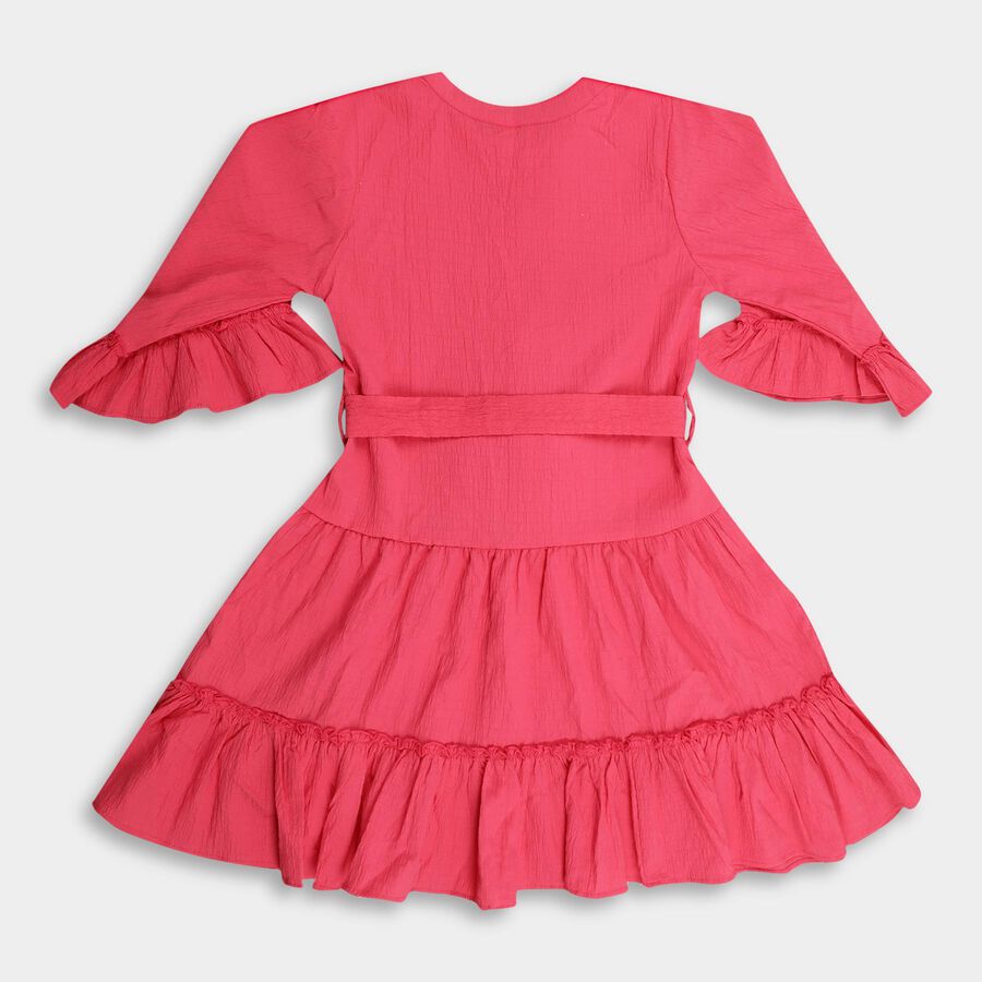 Girls' Dress , Fuchsia, large image number null
