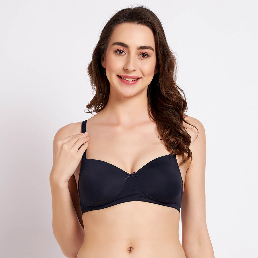 Solid Bra, Navy Blue, large image number null