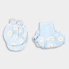 Infants' 100% Cotton Gift Set (Cap, Mittens, Booties), Light Blue, small