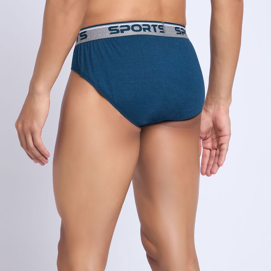 Men's 100% Cotton Briefs, Teal Blue, large image number null
