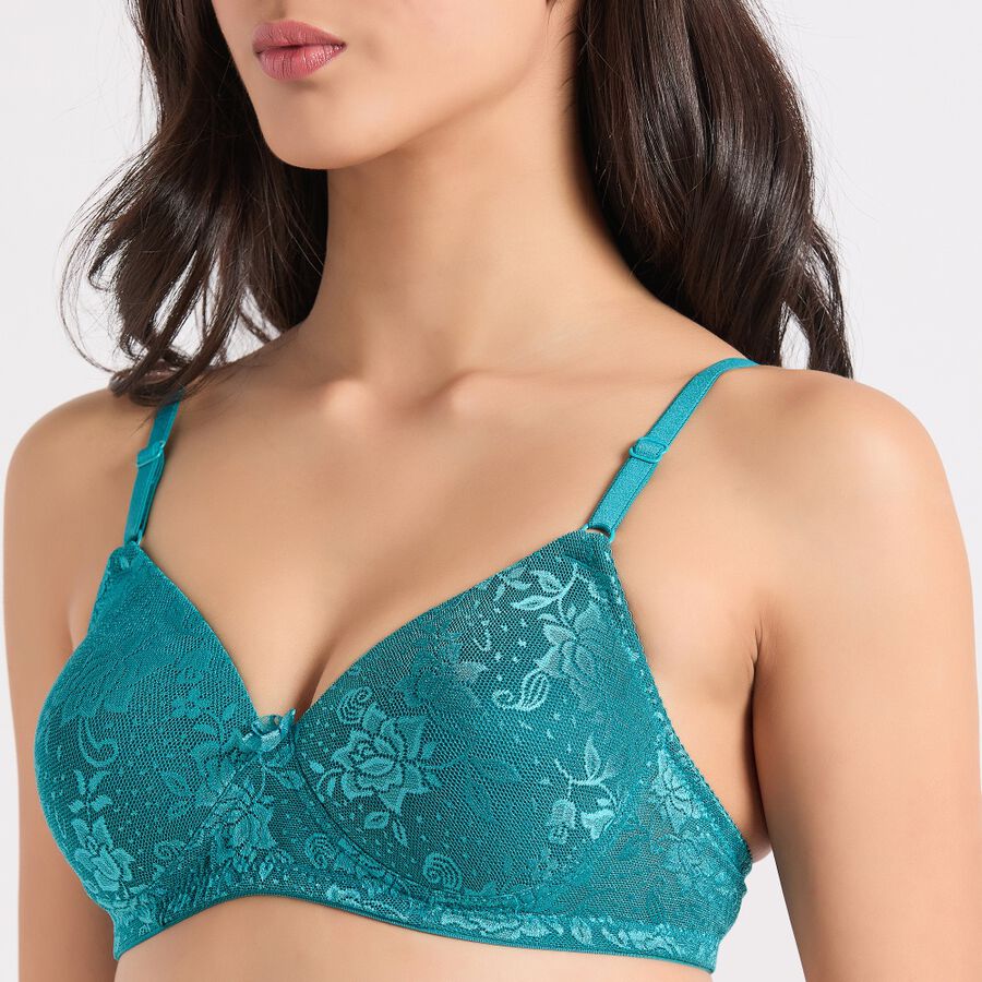 Ladies' Padded Bra, Dark Green, large image number null