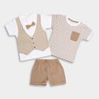 Infant Boys' 100% Cotton Baba Suit, Beige, small image number null