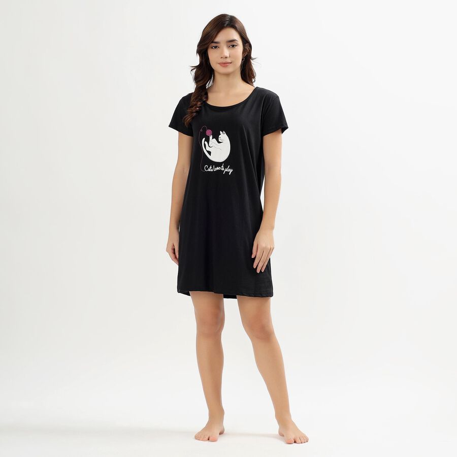 Ladies' Nighty, Black, large image number null