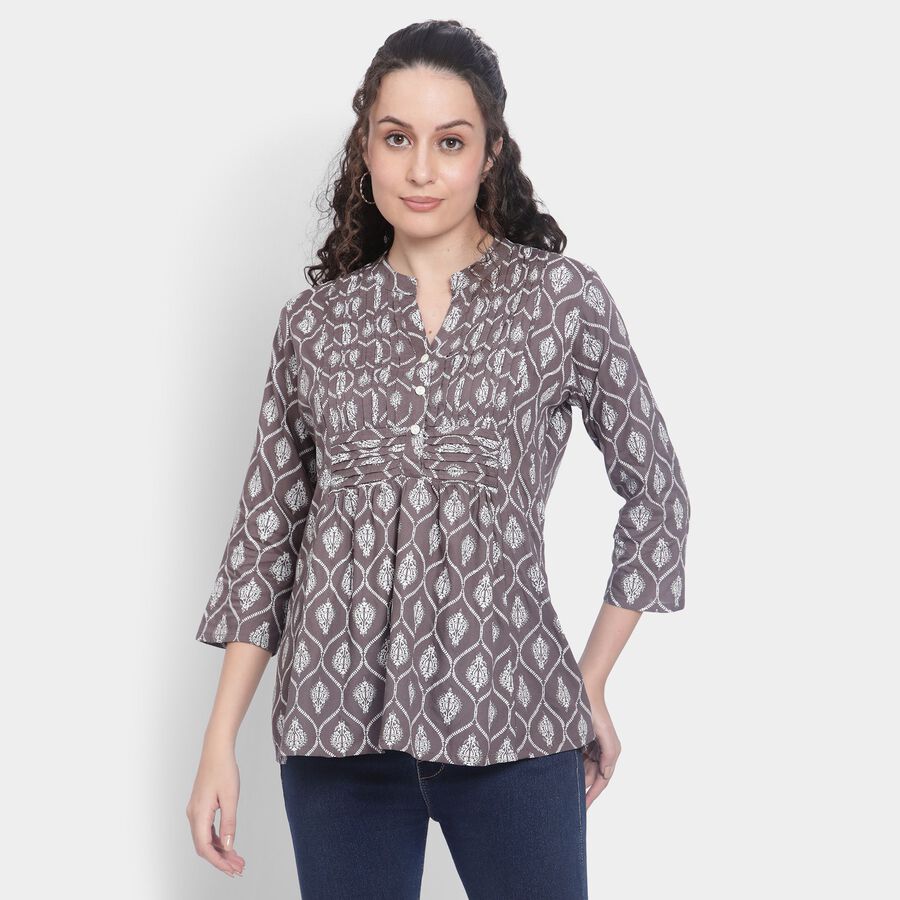 Ladies' Kurta , गहरा ग्रे, large image number null