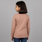Girls Muted Brown Round Neck Thermal, Brown, small image number null