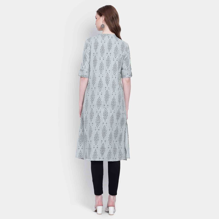 Printed Kurta, Light Grey, large image number null