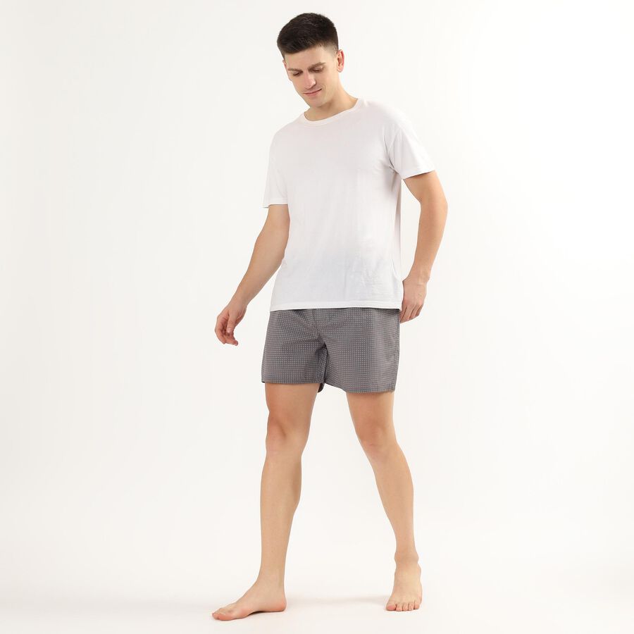 Men's Grey Cotton Printed Boxer, Dark Grey, large image number null