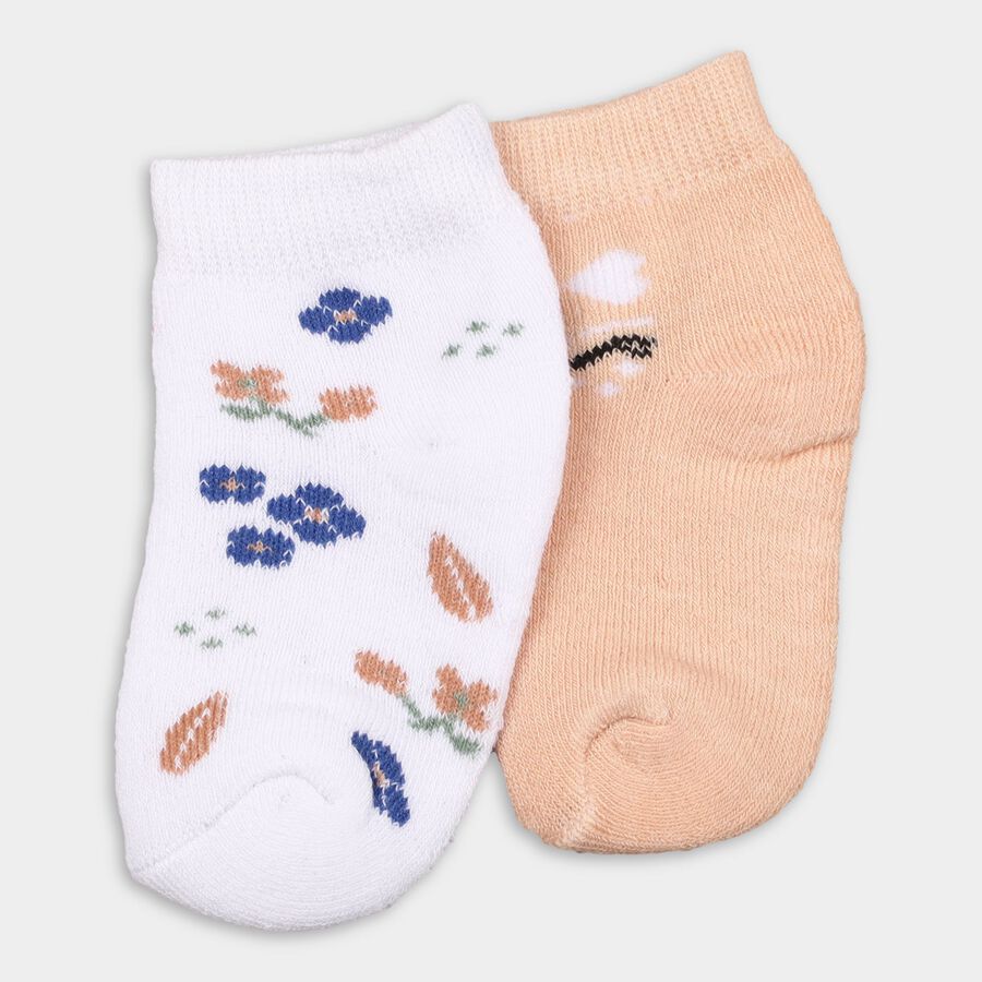 Infant's Socks (Pack of 2), Peach, large image number null