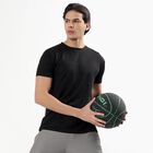 Men's Black Crew Neck Athleisure Drifit T-Shirt, Black, small