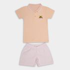 Infant Boys' 100% Cotton Baba Suit , Peach, small