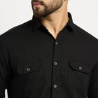 Men's 100% Cotton Casual Shirt, Black, small image number null