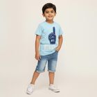 Boys Light Blue Crew Neck Casual T-Shirt, हल्का नीला, small image number null