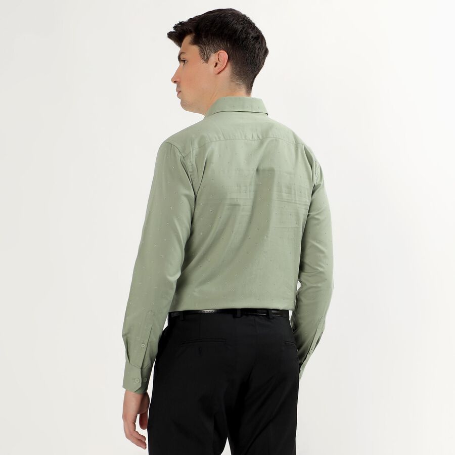 Men's 100% Cotton Formal Shirt, Light Green, large image number null