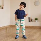 Boys Beige Graphic Print Jogger Pyjama, Beige, small