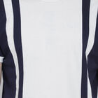 Cut & Sew Round Neck T-Shirt, Dark Blue, small image number null