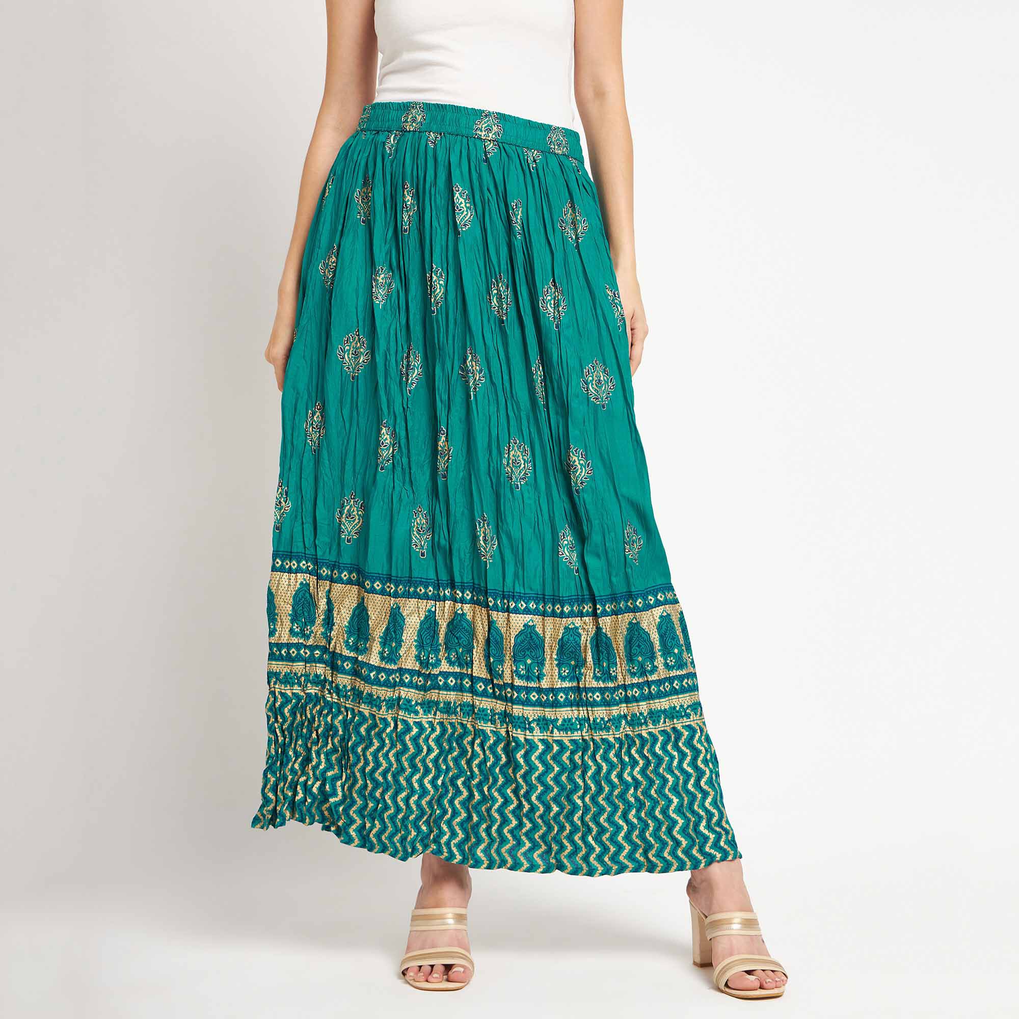 Paisley Maxi Slit Skirt  Earthbound Trading Co