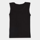 Boys' 100% Cotton Vest, Black, small image number null