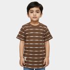 Boys' Half Sleeves T-Shirt, Brown, small