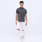 Men's Dark Grey Cotton Regular Collar Casual Shirt, Dark Grey, small image number null