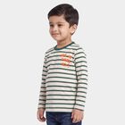 Boys Green Crew Neck Regular Boys T-Shirt, गहरा हरा, small